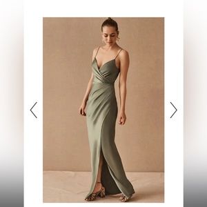 Bhldn Freya Satin Charmeuse Dress